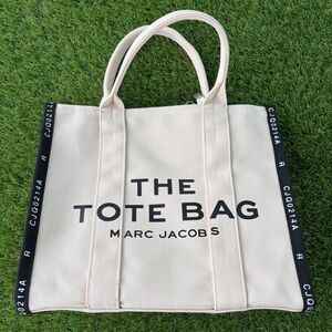 Marc Jacobs Cream and Black Mini Tote Bag